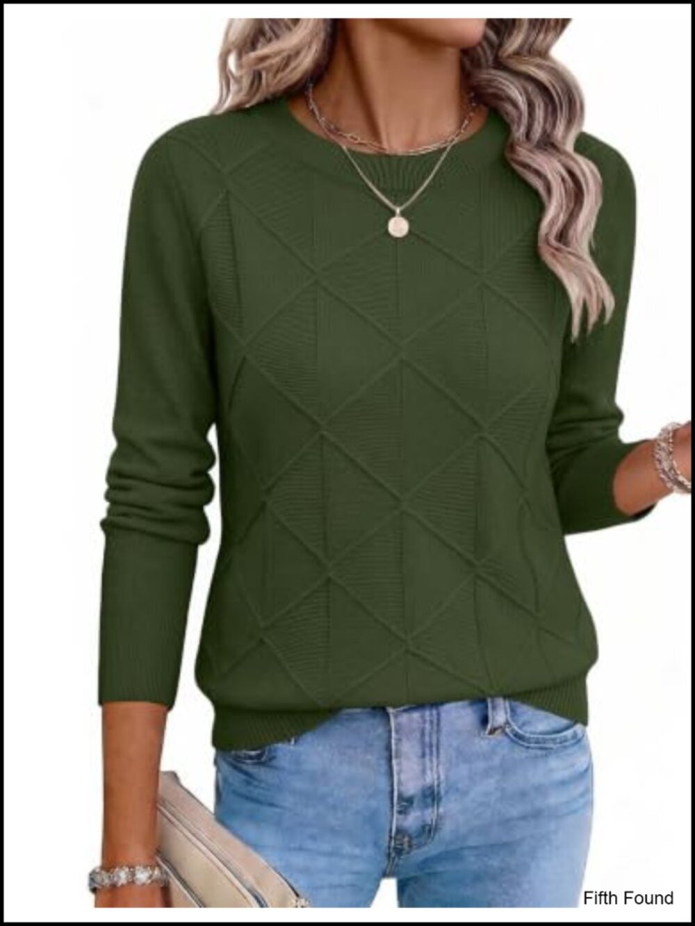 Zeagoo Womens Crewneck Long Sleeve Cable Knit Pullover Sweater